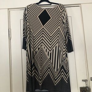 Tiana black and cream dress.